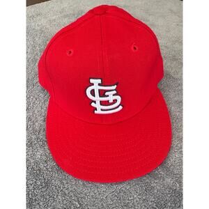 VTG New Era Diamond Collection Ball Cap Hat Red St. Louis Cardinals Wool 7 1/4